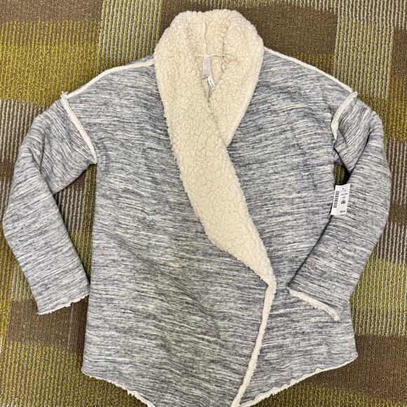 Aeropostale Sweaters - Live Love Dream Aeropostle Sherpa Cozy Jacket Cardigan Womens Sz XS Gray NWT